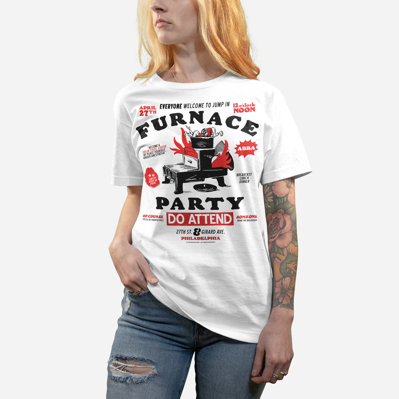 "Furnace Party" White Shirt