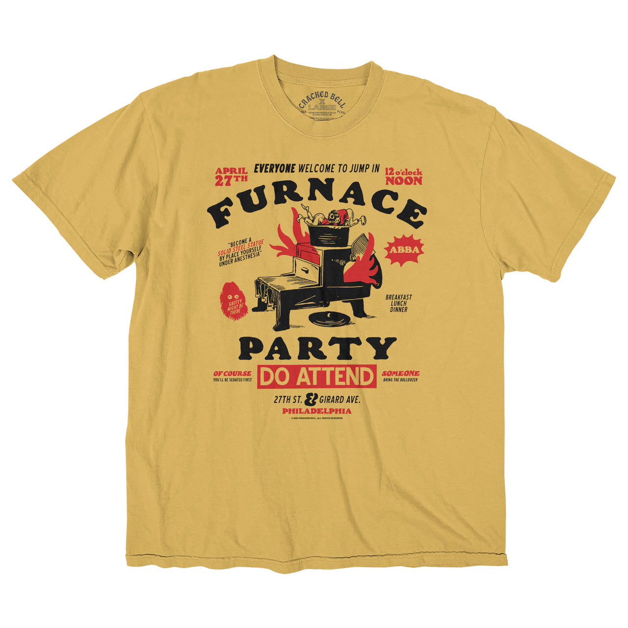"Furnace Party" Gold Shirt