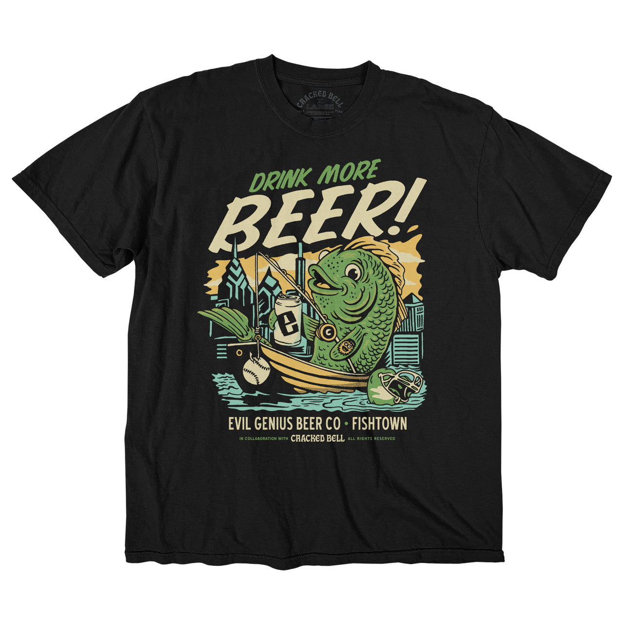 Cracked Bell x Evil Genius "Fishing" Shirt