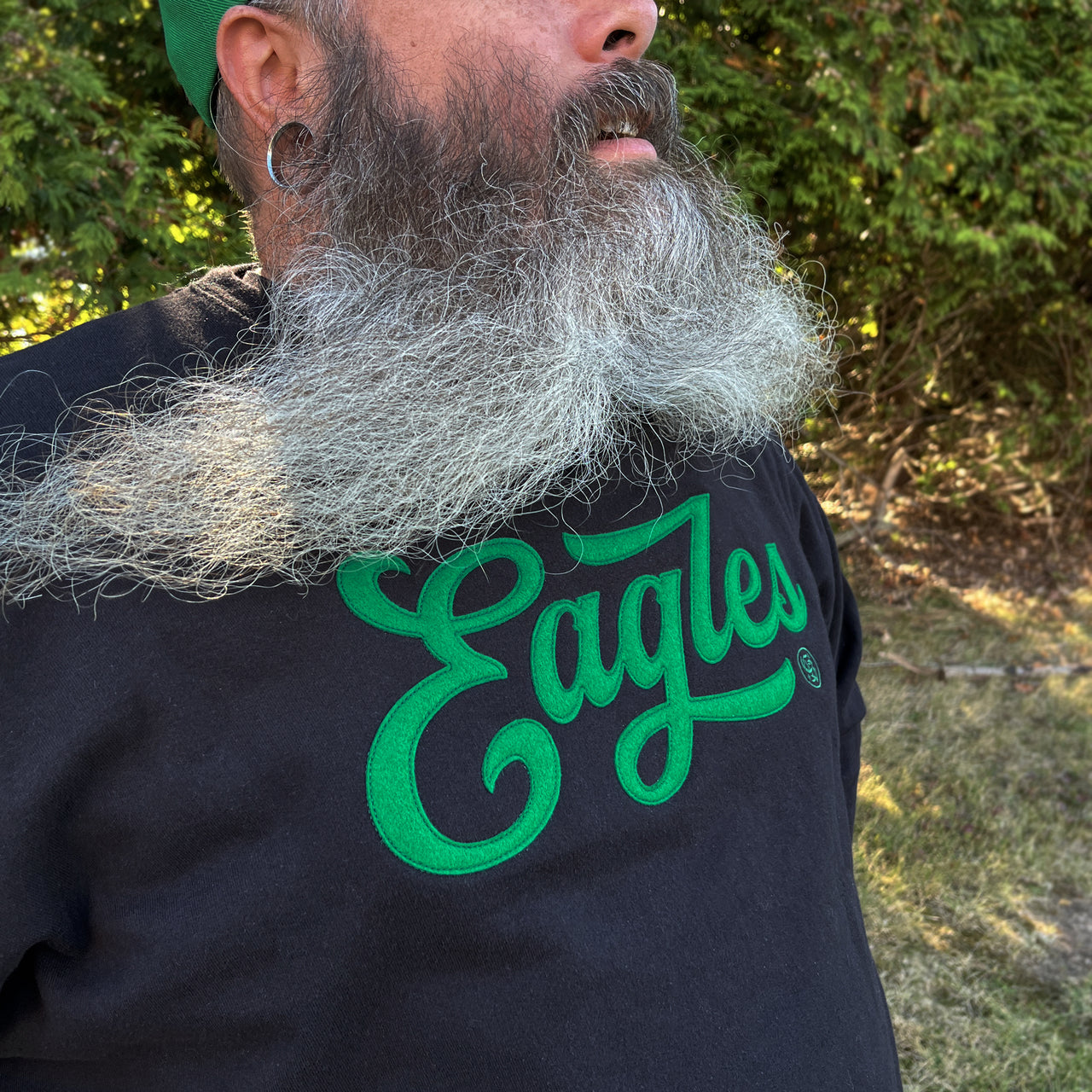 "Eagle Script" Black Crewneck