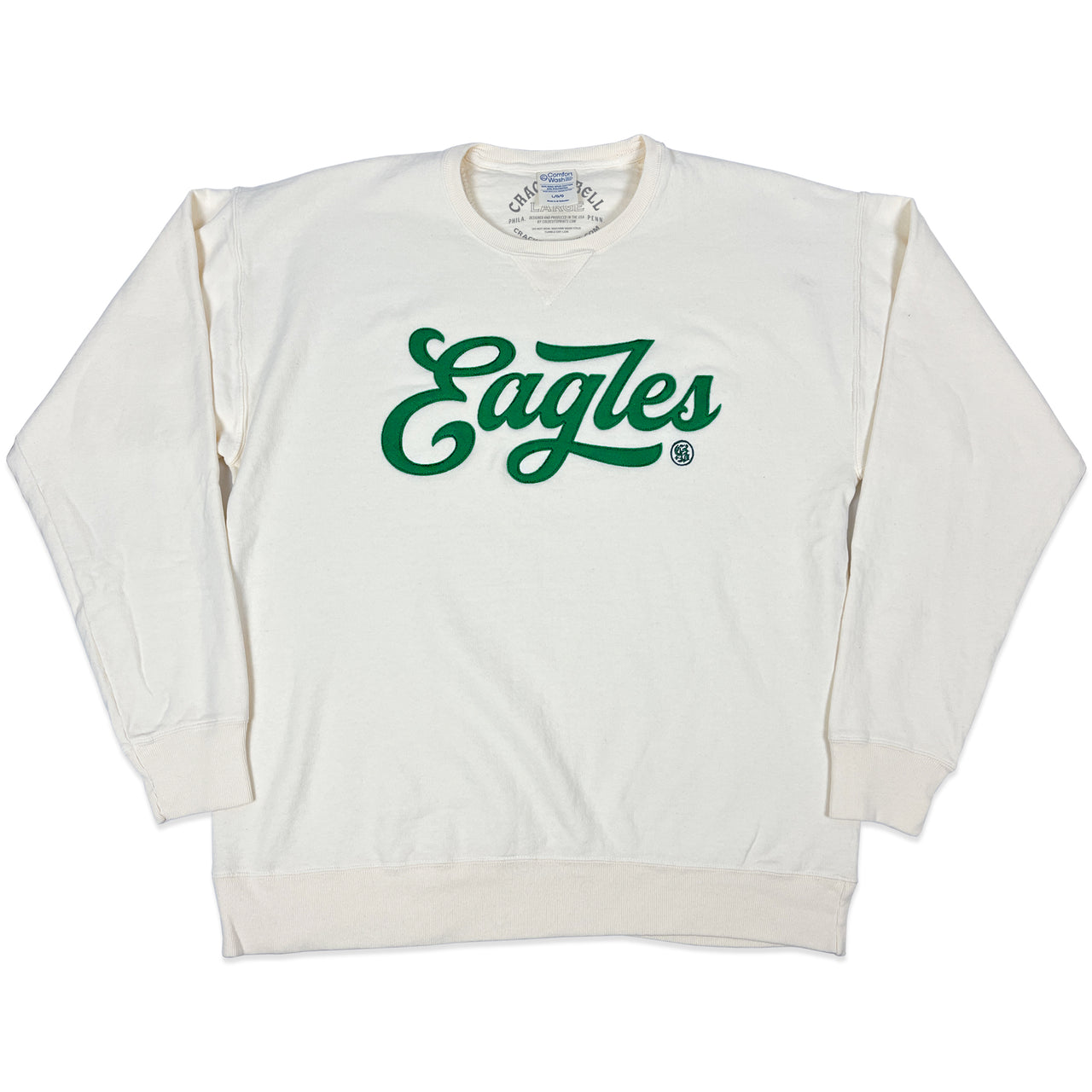 "Eagle Script" Parchment Crewneck