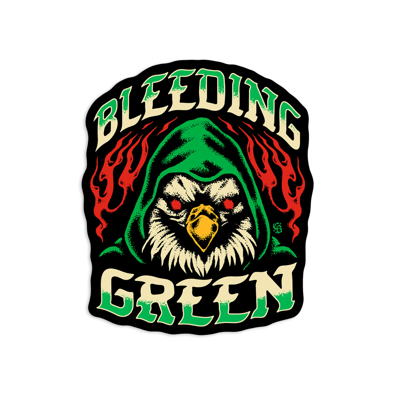"Bleeding Green" Sticker