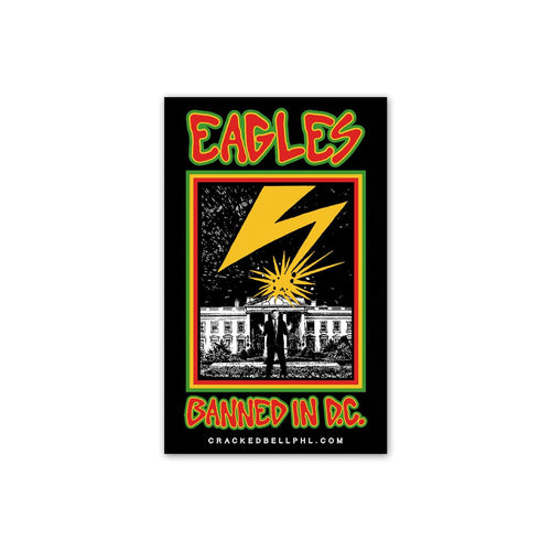 Buy Now – "Banned In DC" Sticker – Philly & Sports Merch – Cracked Bell