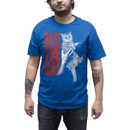 Buy Now – "Raise The Cat" Blue Shirt – Philly & Sports Merch – Cracked Bell